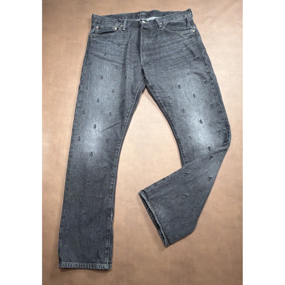 Polo Ralph Lauren Jeans ALL OVER PONY Mens 36 36x32 Slim Straight Dark Wash Rare